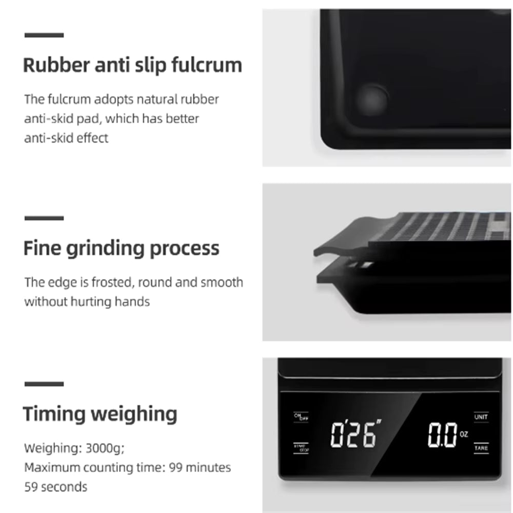 Precision Coffee Scale + Timer (0.1g) Pour-Over Ritual Upgrade