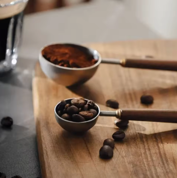 Premium 25ml Walnut Wood & Stainless Steel Coffee Scoop