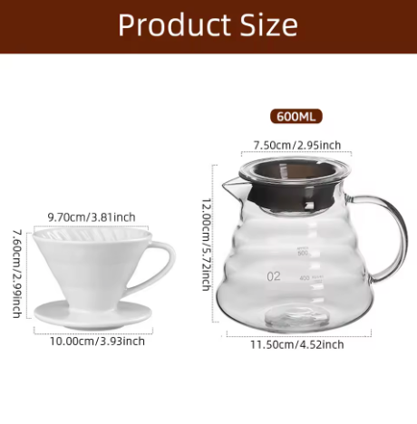 Reusable Coffee Pot Set Driper Incluided
