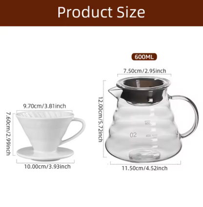 Reusable Coffee Pot Set Driper Incluided