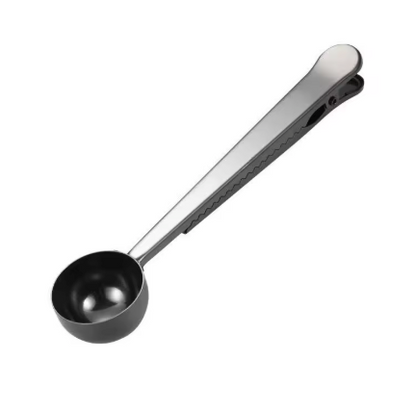 304 Stainless Steel Coffee Scoop + Bag Clip (2-in-1)