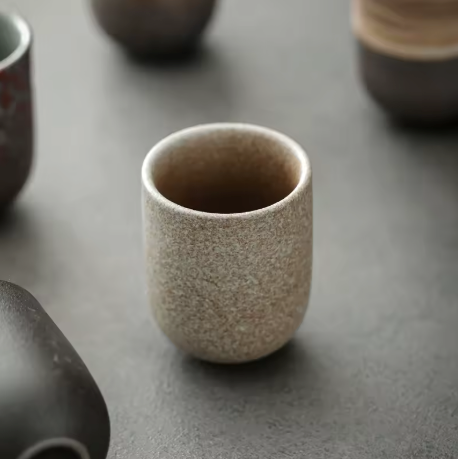 Handmade Japanese Stoneware Cup Set