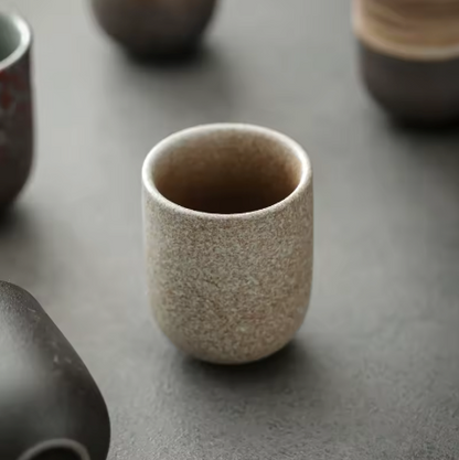 Handmade Japanese Stoneware Cup Set