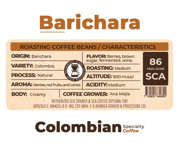 COFFEE OF BARICHARA ORIGIN